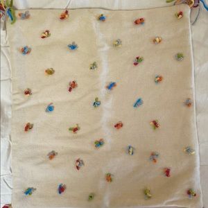 Festive fun pillow covers, colorful, cream, white